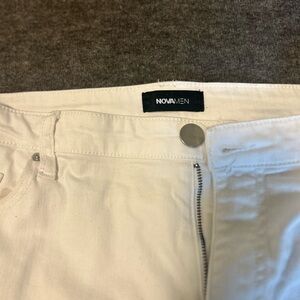 Fashion Nova Men's Cream Chinos